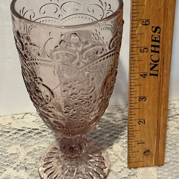 The Pioneer Woman Goblets Drinkware (Set of 4) Adeline 12 oz Footed Glass Plum - Picture 2 of 3